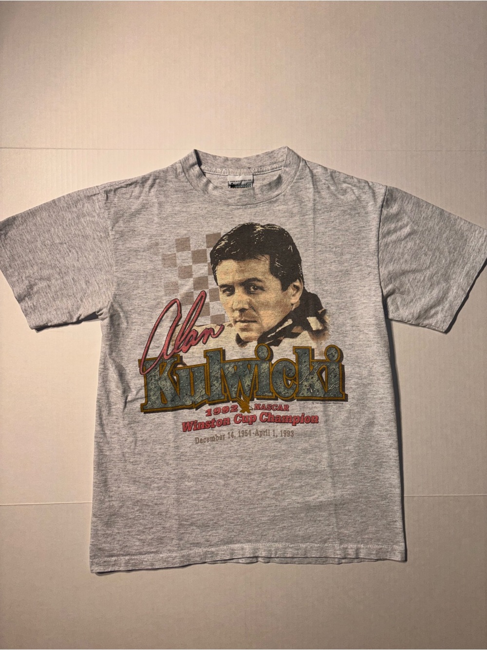 Vtg Nascar 1992 Winston Cup Champion Alan Kulwicki Racing USA T-shirt Medium